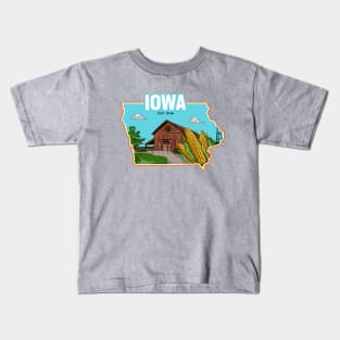 Iowa and vintage Kids T-Shirt